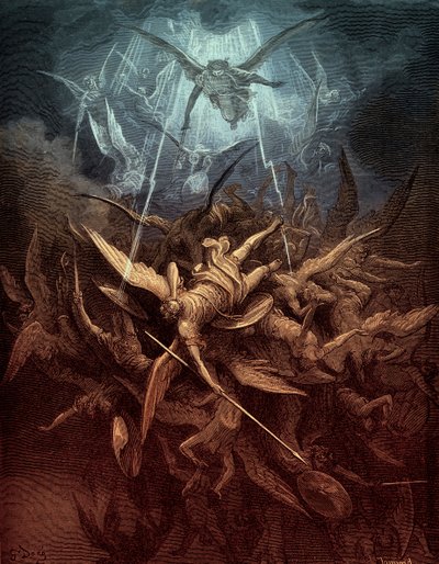 Paradise Lost: Fall of the Rebel Angels by Gustave Dore